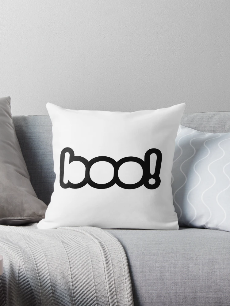 Thumbnail 1 of 4, Pillow, Boo Halloween Sticker Simple Sticker Design designed and sold by Rolographics1.