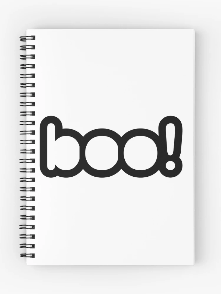 Thumbnail 1 of 3, Journal, Boo Halloween Sticker Simple Sticker Design designed and sold by Rolographics1.