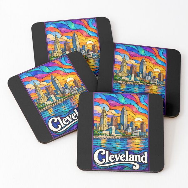 Item preview, Cleveland Ohio United States Travel Stained Glass designed and sold by TomFrontierArt.