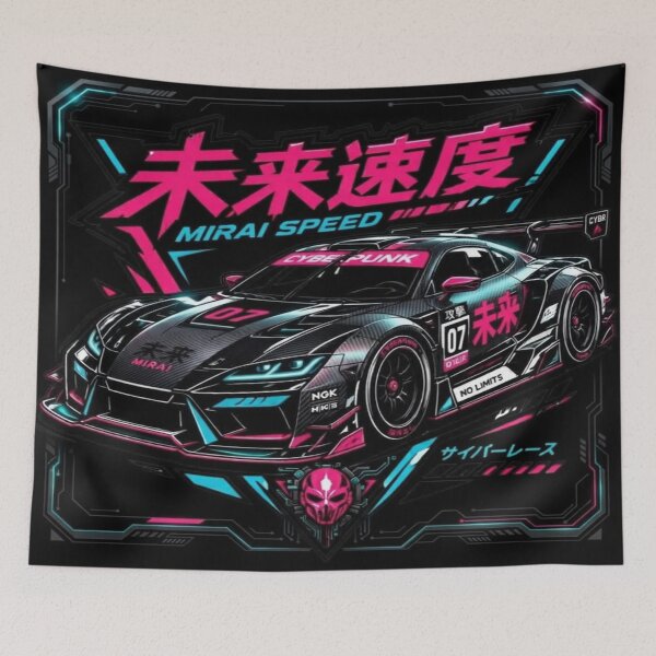 Item preview, Mirai Speed Cyberpunk Futuristic Racing Car designed and sold by JMAVILA ART.
