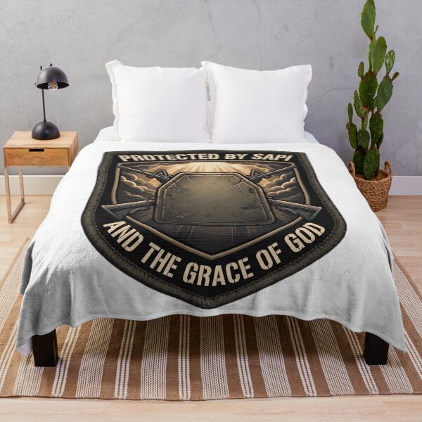 Item preview, Protected By Sapi And the Grace Of God Infantry Humor designed and sold by ArtDreams92.