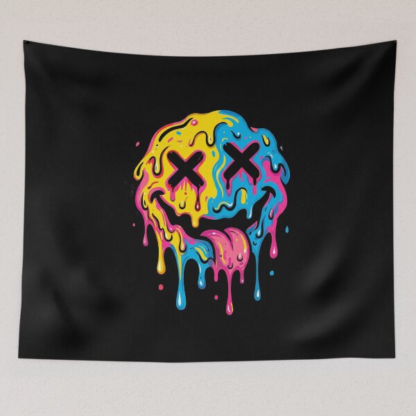 Item preview, Melted Blob Face Abstract Drip Emoji Graffiti Street Art designed and sold by Retro Whiskers.