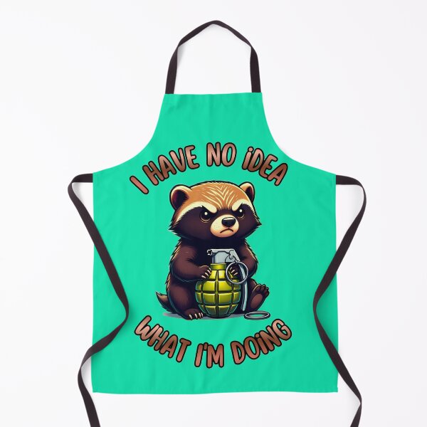Item preview, Funny Honey Badger Holding A Grenade I Have No Idea Meme designed and sold by ZeroContextArt.