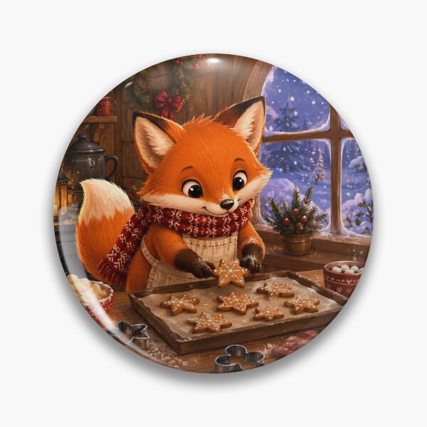 Item preview, Fox’s Cozy Winter Gingerbread Kitchen designed and sold by ImagineNature.