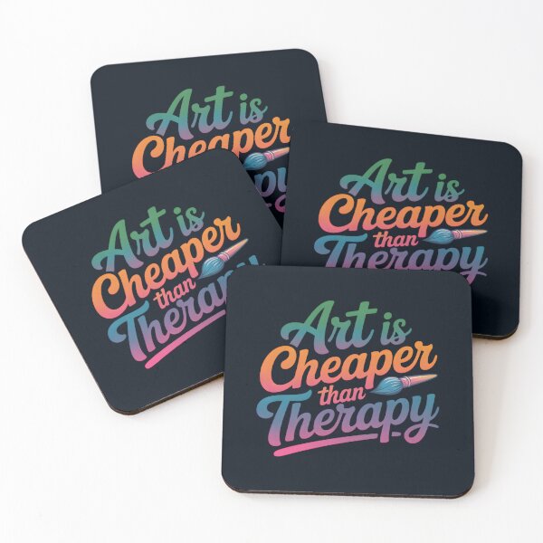 Item preview, Art Is Cheaper Than Therapy – Funny Artist and Painting Quote Design designed and sold by Jollys-ArtShop.