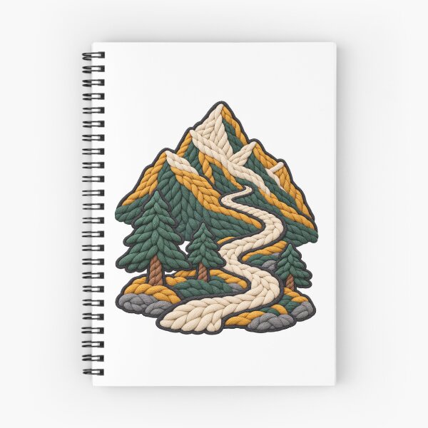 Item preview, Braided Rope Mountain Alpine Trail Hiking Art designed and sold by TeNovaStudio.