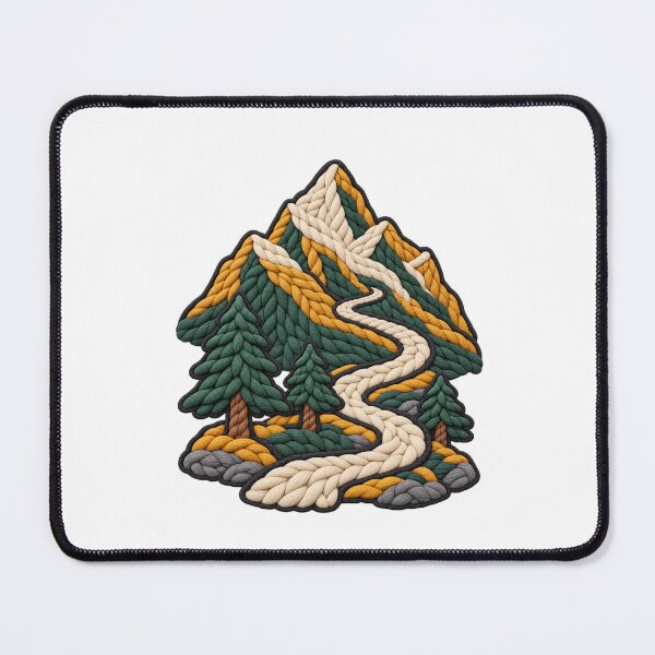 Item preview, Braided Rope Mountain Alpine Trail Hiking Art designed and sold by TeNovaStudio.