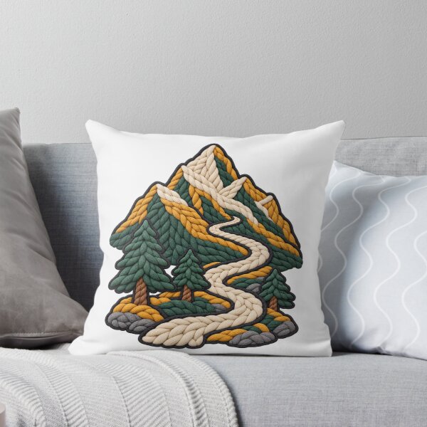Item preview, Braided Rope Mountain Alpine Trail Hiking Art designed and sold by TeNovaStudio.