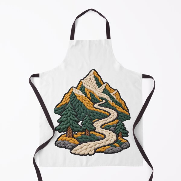 Item preview, Braided Rope Mountain Alpine Trail Hiking Art designed and sold by TeNovaStudio.
