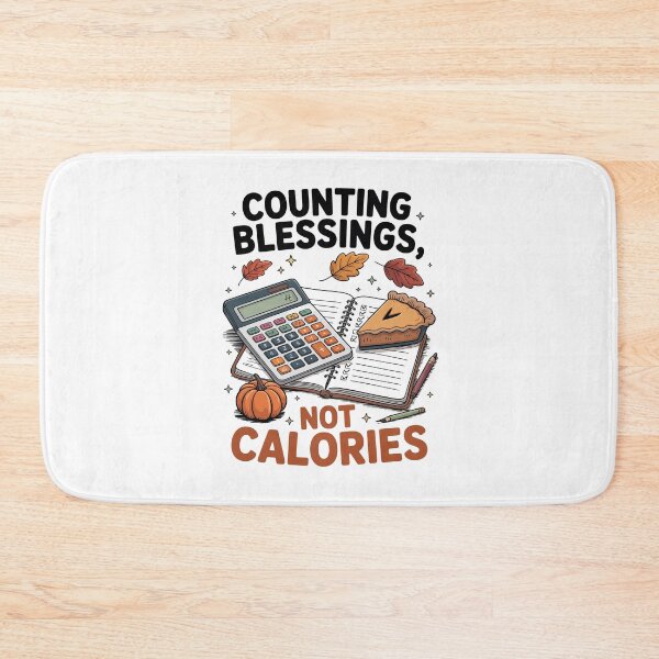 Item preview, Counting Blessings Not Calories – Thanksgiving Pumpkin Pie Art designed and sold by jkrphoto.