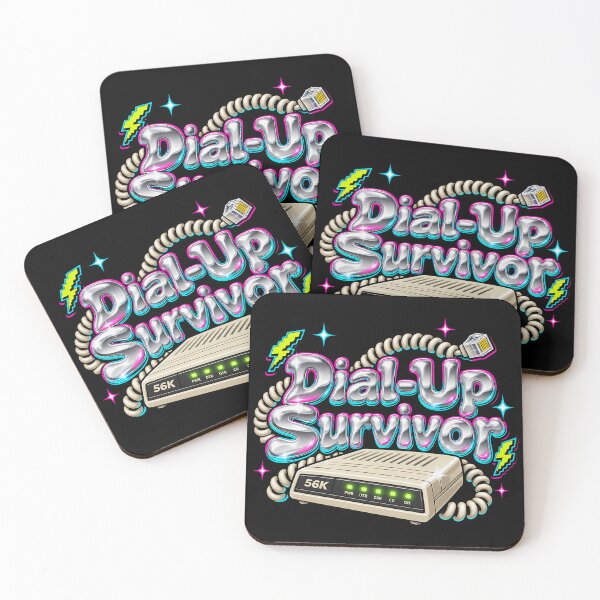 Artikelvorschau, Dial-Up Survivor Y2K Chrome Retro Modem entworfen und verkauft von bwanaboards.