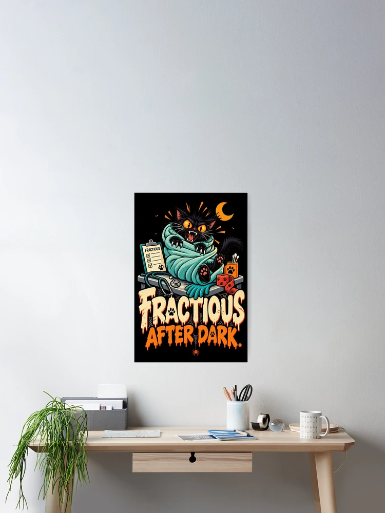 Imagen 2 de 3, Póster con la obra Funny Vet Tech Halloween Fractious After Dark, diseñada y vendida por MOTIFOLK.