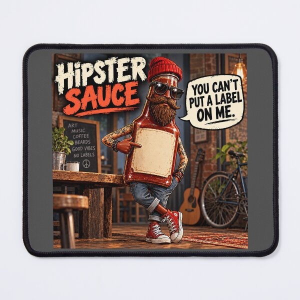 Item preview, Hipster Sauce – You Can't Label Me Funny Food Pun designed and sold by Hornace88studio.