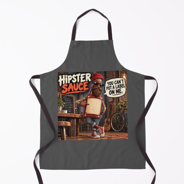 Item preview, Hipster Sauce – You Can't Label Me Funny Food Pun designed and sold by Hornace88studio.