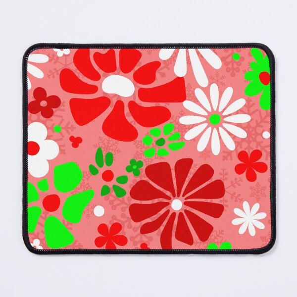 Item preview, vintage christmas groovy 1960s floral snowflakes designed and sold by Gossip Rag.