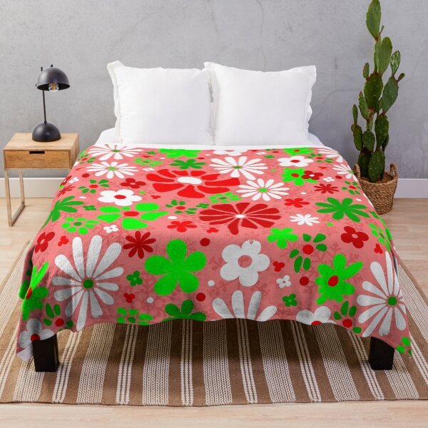 Item preview, vintage christmas groovy 1960s floral snowflakes designed and sold by Gossip Rag.