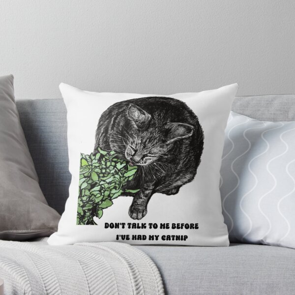 Item preview, Don't Talk to Me Before I've Had My Catnip designed and sold by Felt Cute Handcrafts.