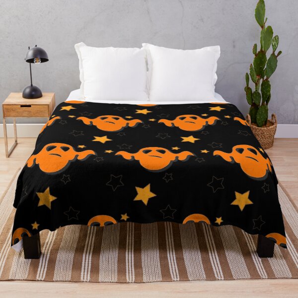 Item preview, Halloween Pumpkin-Orange Ghosts Pattern With Golden Stars designed and sold by DEC02.