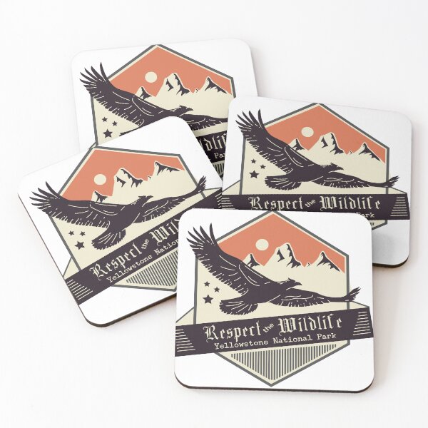 Item preview, Yellowstone National Park Respect the Wildlife Eagle Badge | Vintage Travel Souvenir designed and sold by DonnaRaine.