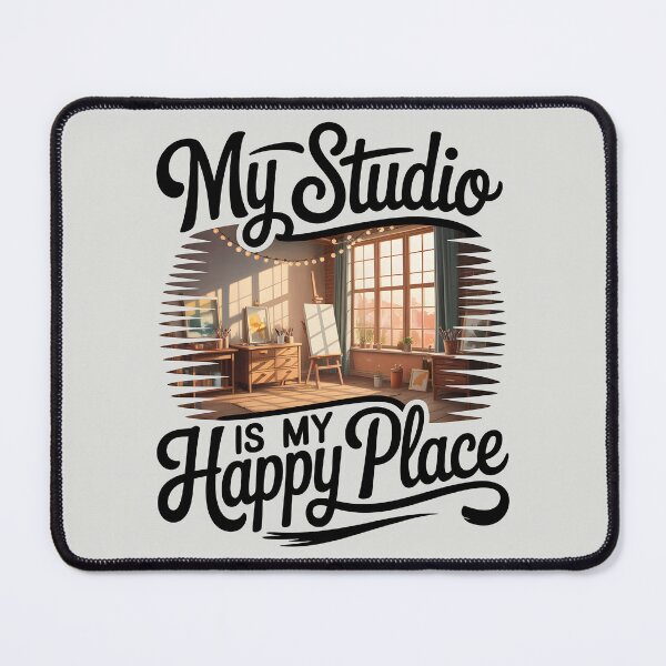 Item preview, My Studio Is My Happy Place – Cozy Artist Studio and Art Lover Design designed and sold by Jollys-ArtShop.