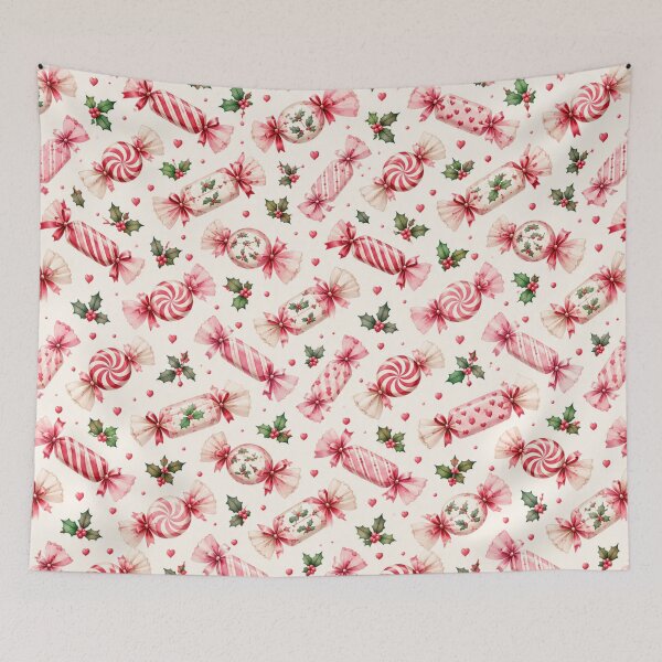 Item preview, Christmas Candy Boutique – Pink Red Peppermint Holiday Pattern designed and sold by HO•Designs.