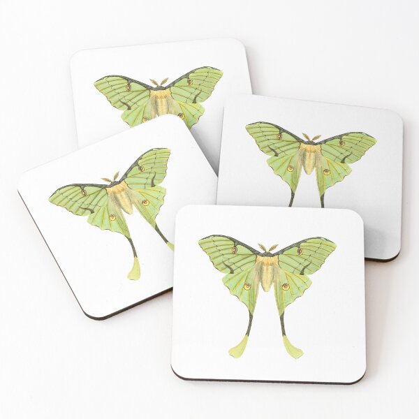 Item preview, Vintage Luna Moth Watercolor - Green Actias Luna Butterfly Art designed and sold by DanisPixieArt.