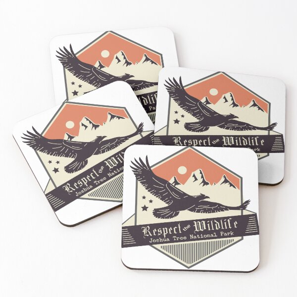 Item preview, Joshua Tree National Park Respect the Wildlife Eagle Badge | Vintage Desert Travel Souvenir designed and sold by DonnaRaine.