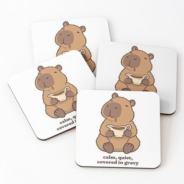 Item preview, Calm Capybara Covered in Gravy Thanksgiving designed and sold by OuqCreations.
