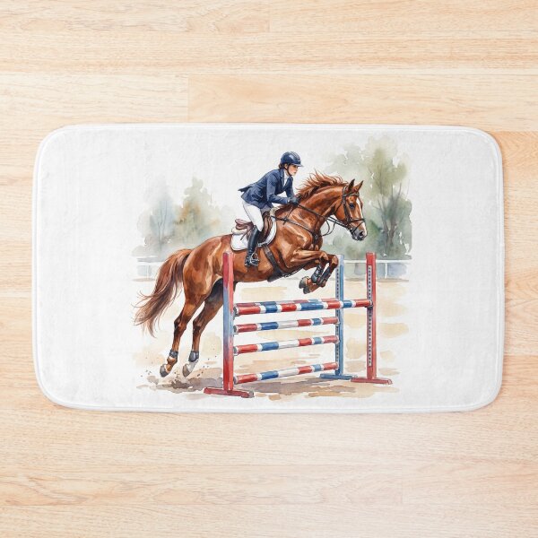 Item preview, Chestnut Show Jumping Horse Equestrian Watercolor designed and sold by Rutvain.