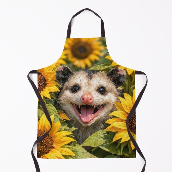 Item preview,  Realistic Opossum Head In Sunflowers Floral Wildlife Art designed and sold by Oddlycuteart .