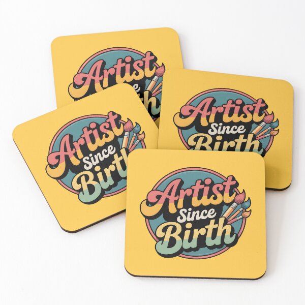 Item preview, Artist Since Birth – Retro Vintage Artist Badge Design designed and sold by Jollys-ArtShop.