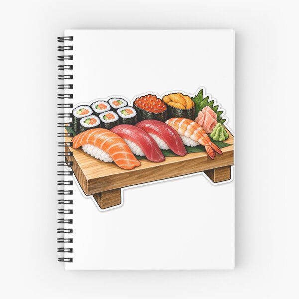 Item preview, Japanese Sushi Watercolor Illustration designed and sold by BetweenForms.