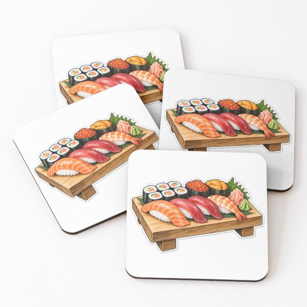 Item preview, Japanese Sushi Watercolor Illustration designed and sold by BetweenForms.