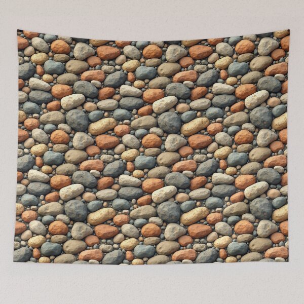 Item preview, Natural River Stones – Earthy Pebble Texture designed and sold by AnimalAirtistry.