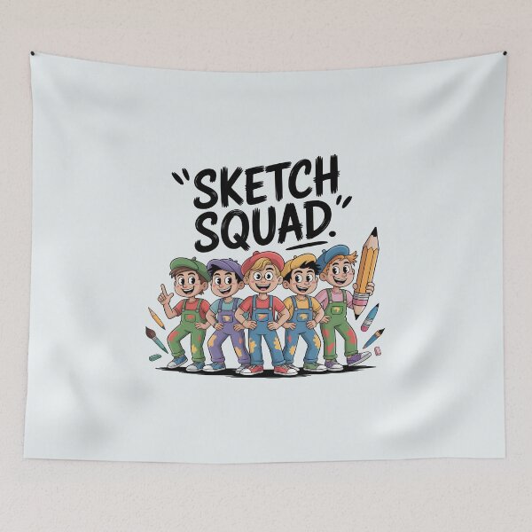 Item preview, Sketch Squad – Funny Drawing Artist and Sketchbook Humor Design designed and sold by Jollys-ArtShop.