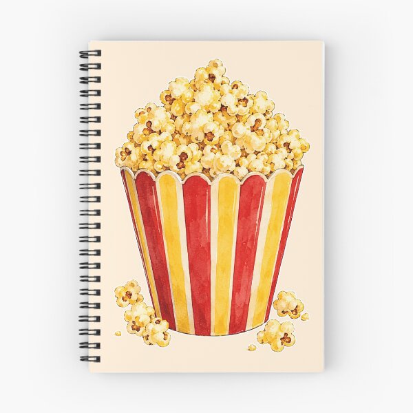 Item preview, Vintage Watercolor Popcorn Bucket | Retro Movie Theater Snack Illustration designed and sold by TheStephanieRome.