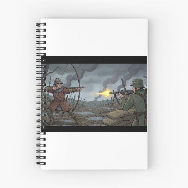 Item preview, Alternate History Battle Art - Medieval Longbowman vs World War II Soldier designed and sold by FanCThis.