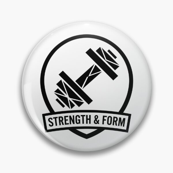 Item preview, Strength & Form - Minimalist Geometric Dumbbell Gym Crest Vector Design    designed and sold by Nubian Style.