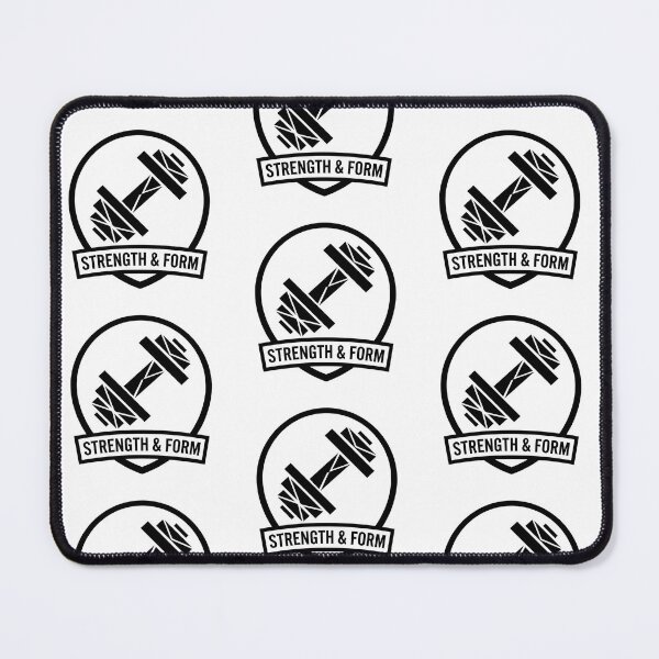Item preview, Strength & Form - Minimalist Geometric Dumbbell Gym Crest Vector Design designed and sold by Nubian Style.