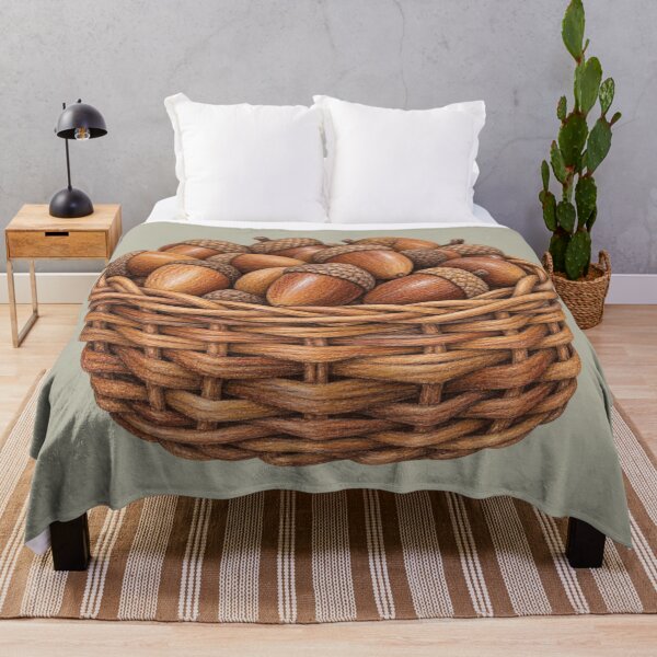 Item preview, Wicker basket filled with acorns - Autumn harvest designed and sold by JOANNASKAH.