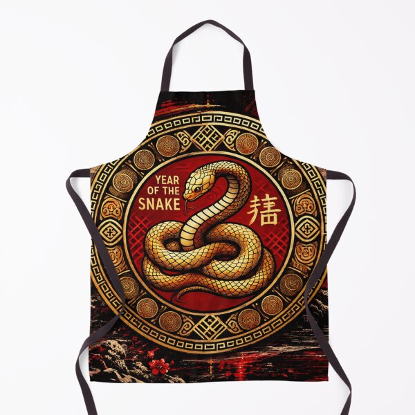 Item preview, Year of the Snake 2025 蛇年 | Chinese Zodiac Golden Snake Lunar New Year designed and sold by Fei Long Design Hub.