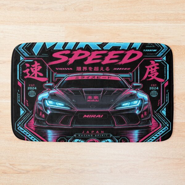 Item preview, Mirai Speed Cyberpunk Car Art | Retrofuturistic JDM Toyota Illustration designed and sold by JMAVILA ART.