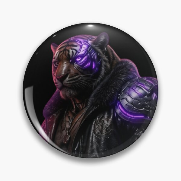 Item preview, Purple Cyber Tiger Outlaw  designed and sold by LazyDayzCo.