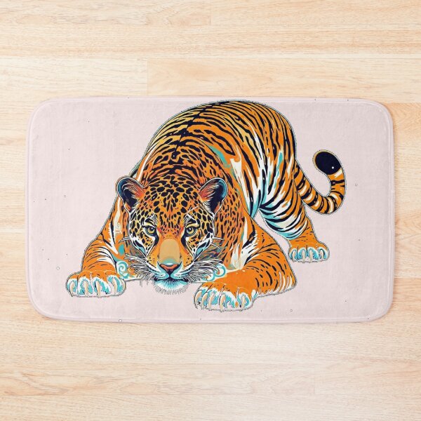 Item preview, Cosmic Jaguar Tiger Hybrid - Psychedelic Wildlife Graphic Art designed and sold by BLUESKY11a.