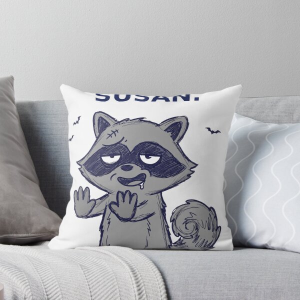 Item preview, Feed Me Susan Funny Raccoon Sticker — Halloween Zombie Raccoon Decal designed and sold by ryleemaxwell.