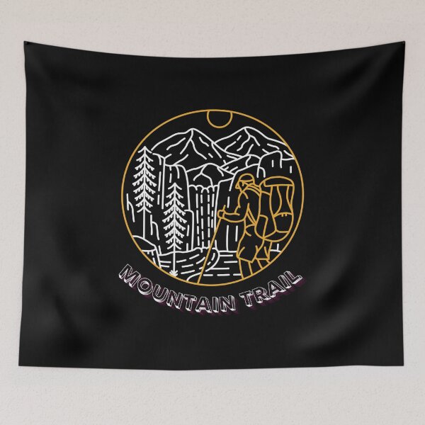 Item preview, Hiking Backpacker Mountain Trail designed and sold by MalwasBasket.