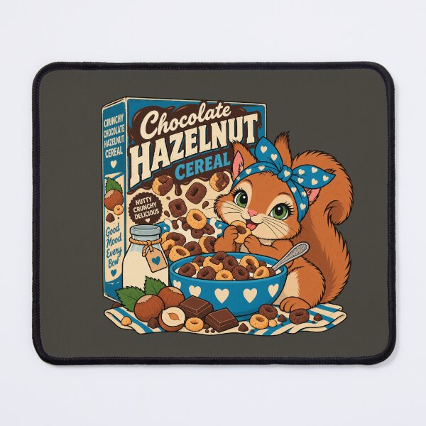 Item preview, Chocolate Hazelnut Cereal – Cute Squirrel Vintage Design designed and sold by Aimetoi.