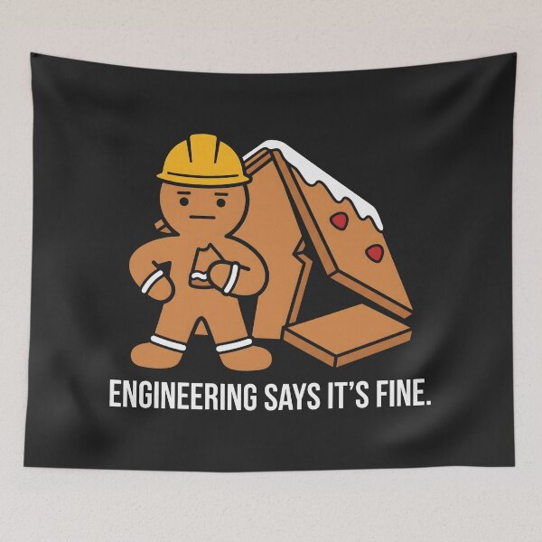 Item preview, Engineering Says Its Fine Gingerbread Man designed and sold by SplashTastic.