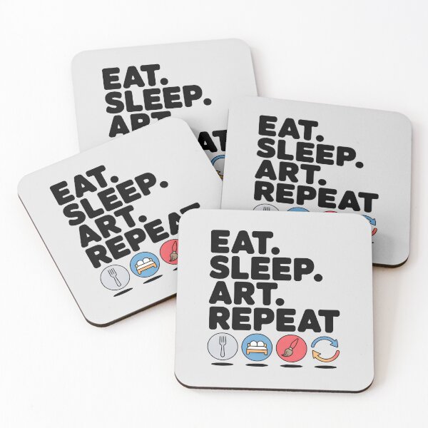Item preview, Eat Sleep Art Repeat – Funny Artist Life and Creative Hobby Design designed and sold by Jollys-ArtShop.