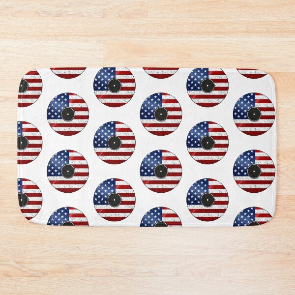 Item preview, Vintage American Flag Vinyl Record - Retro Music designed and sold by Marshallamoakohene.